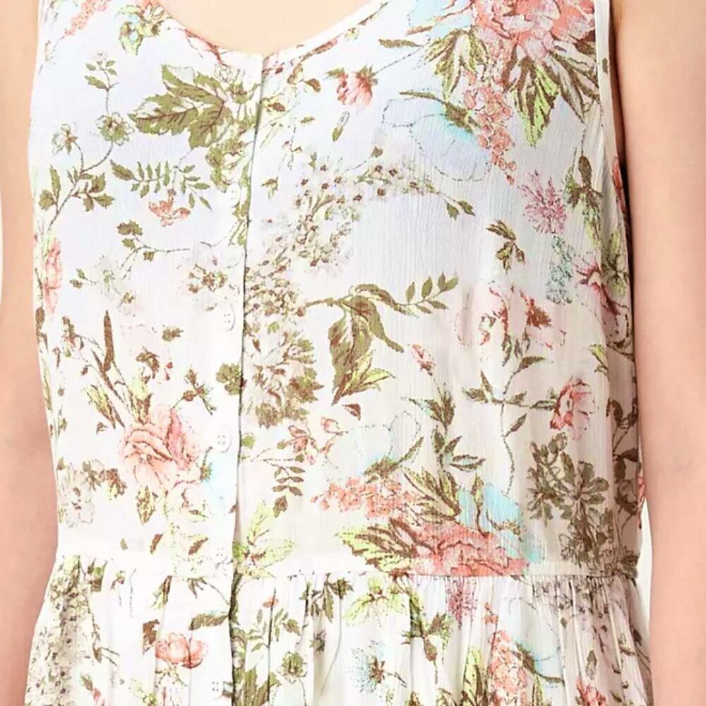 Frye Midi Dress Size Large Prairie Cottagecore Pockets NWOT - Picture 4 of 16